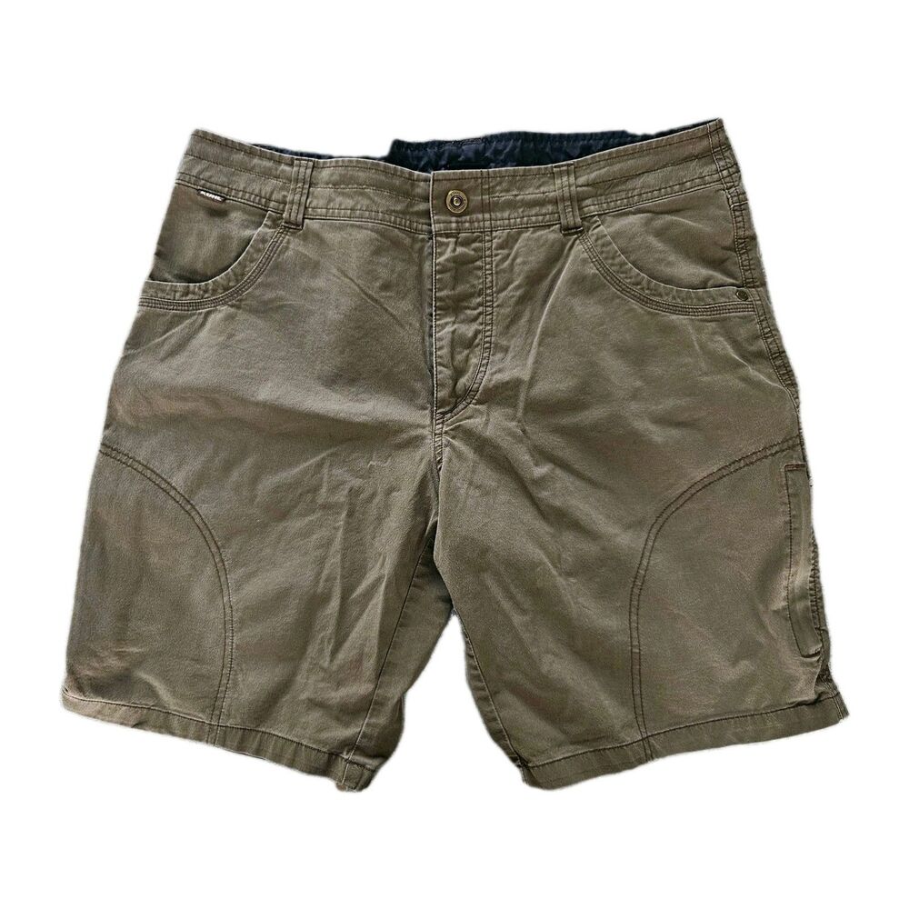 Kuhl Shorts Rambler Mens 36 Brown Vintage Patina Dye Stretch Lightweight Chino